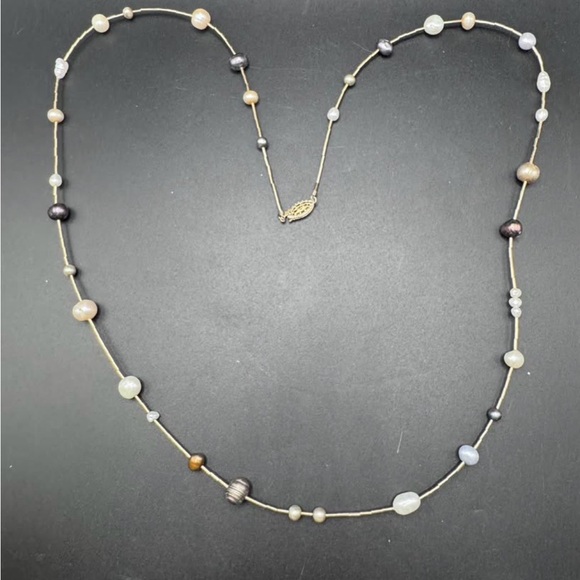 Estate Jewelry - Gold Filled Authentic Pearl Necklace 26in long